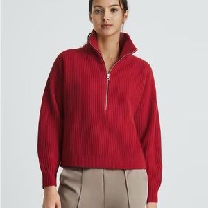 Everlane Felted Merino Half-Zip Sweater